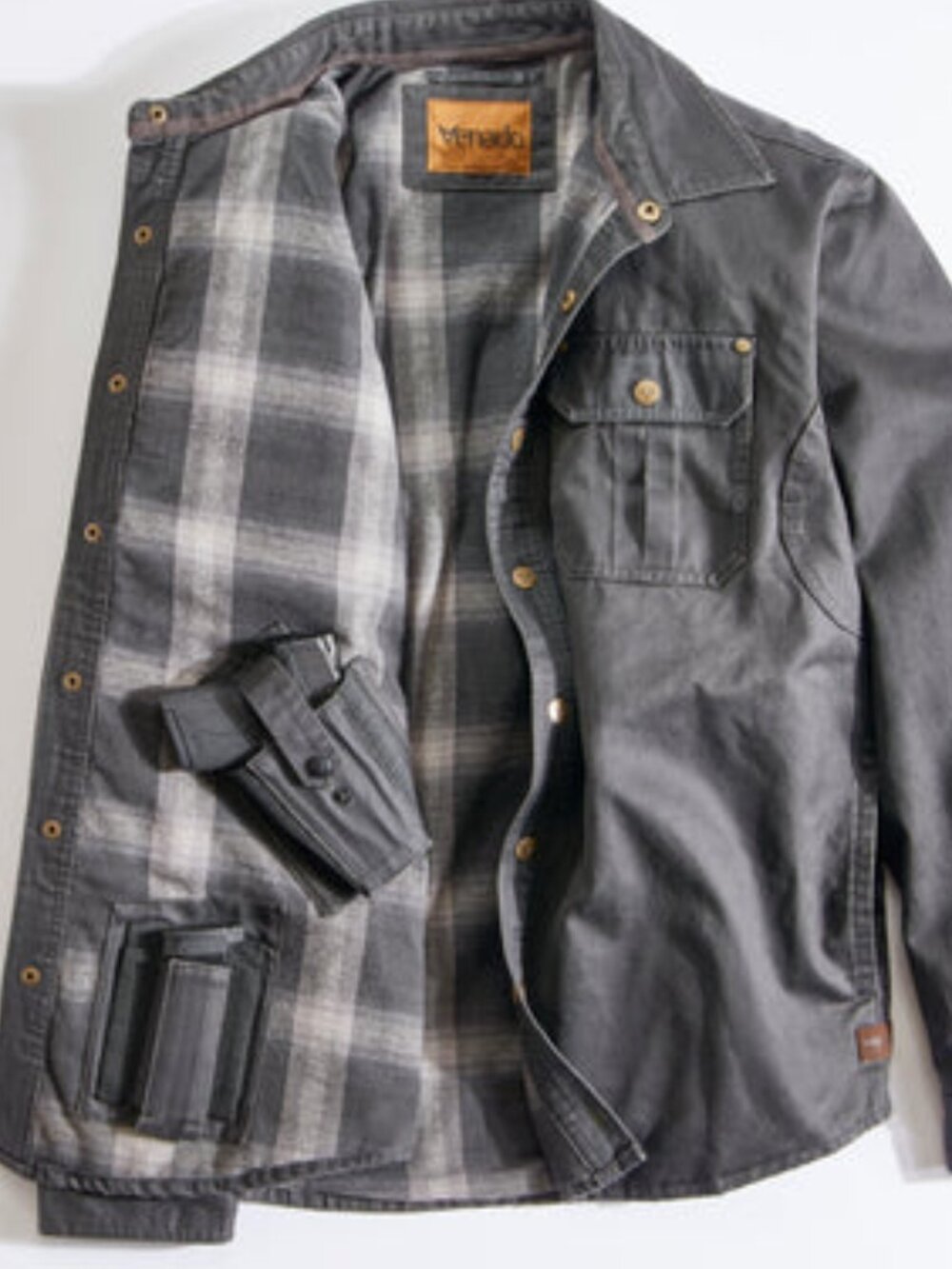 Concealed Carry Smuggler Hooded Chore Coat - Black | Medium